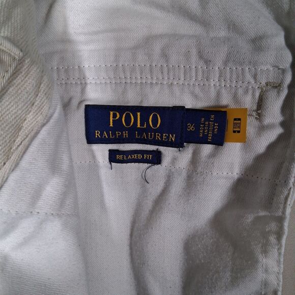 Polo Ralph Lauren Comand Cargo Shorts Mens 36 Inseam 9 Relax Fit Beige - Picture 5 of 6